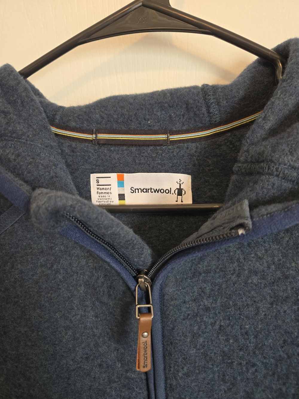 Smartwool Blue Half-Zip Hooded Fleece Pullover - Picture 2 of 5